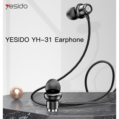 YH31 Hot Sell With Microphone 3.5mm Earbuds In-Ear Stereo Sport Earphone