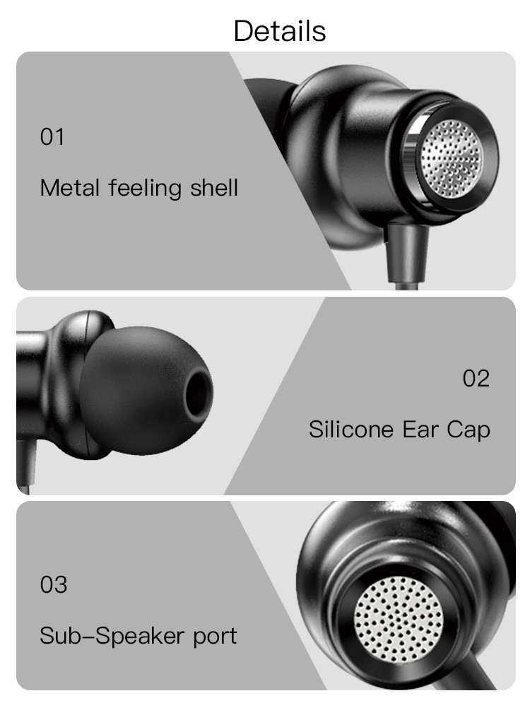 YH31 3.5mm in-ear Stereo Wired Earphone Details