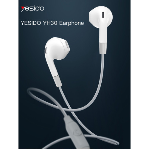 YH30 Metal Earphone 3.5mm In-Ear Wired Earbuds With Mic Stereo Bass Headphone Headset
