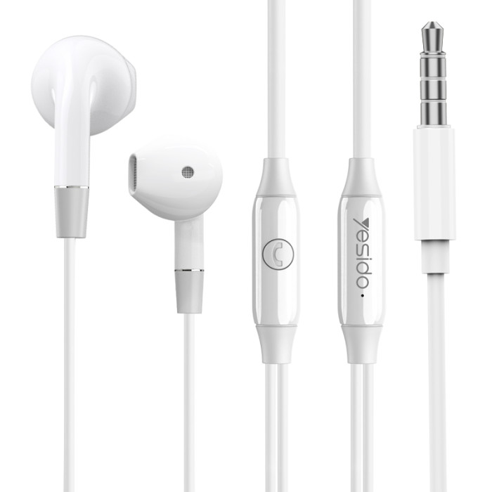 YH30 Metal Earphone 3.5mm In-Ear Wired Earbuds With Mic Stereo Bass Headphone Headset