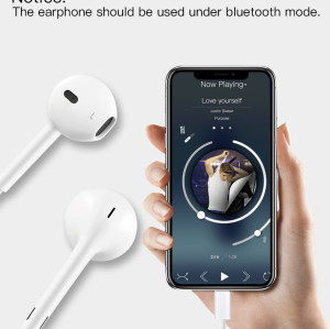 YH28 Lightning plug earphone Using under bluetooth mode For iPhone
