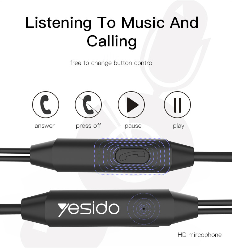 YH23 3.5mm in-ear Stereo Wired Earphone Details