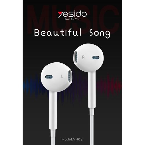 YH09 Hot Sale 3.5mm Plug Earphone Material Noise Cancelling Headphones