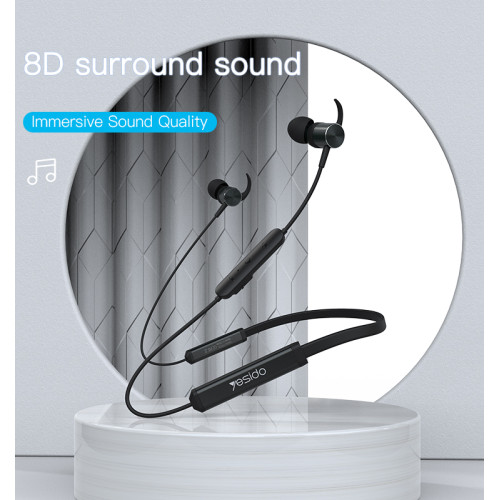 YSP08 Active Noise Cancelling necklace Wireless Magnetic earbud Headphone 5.0 Stereo Sports Earphone