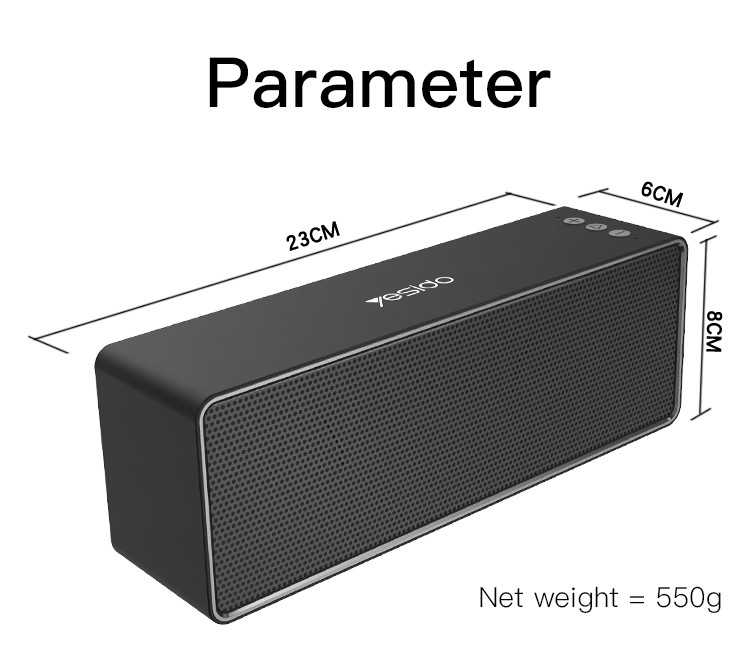 Yesido YSW07 10W Wireless Speaker Parameter