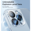 PC04 Ultra Slim Transparent Clear TPU Gel Lens Camera Protection Cover Phone Case for iPhone