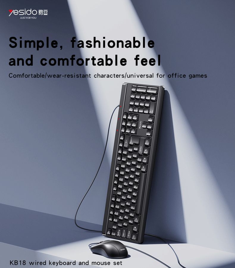 Yesido KB18 Wired Keyboard And Mouse Set