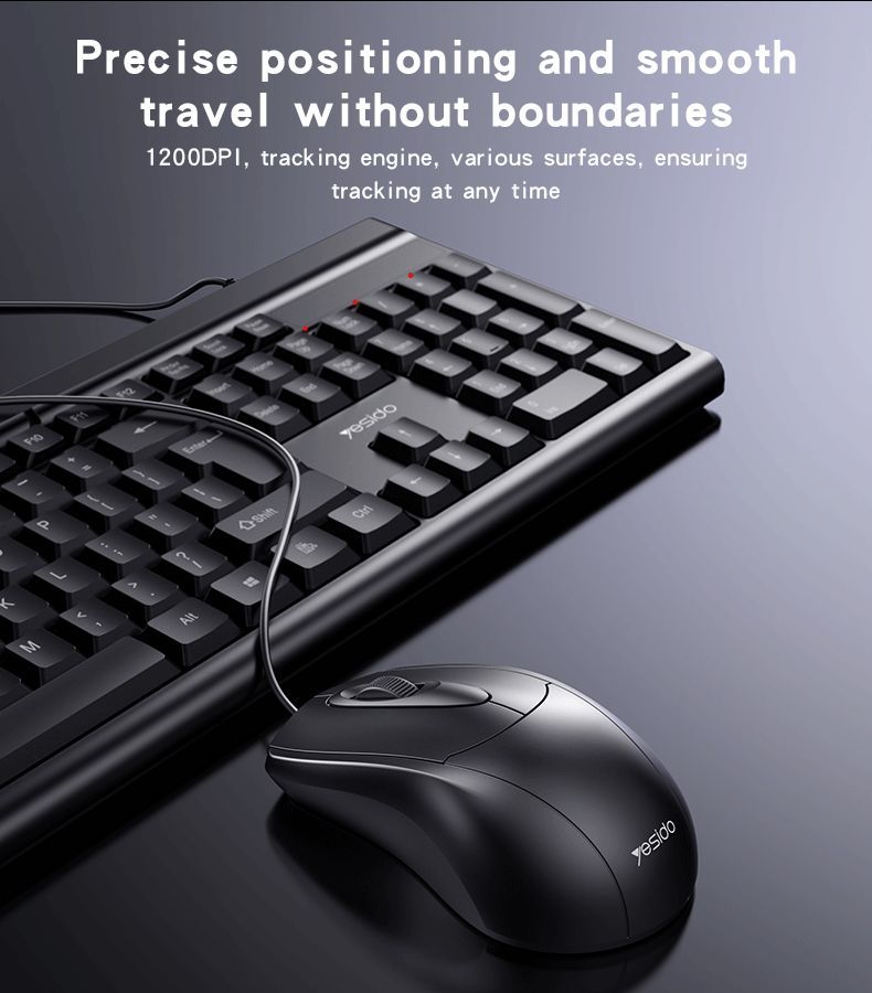 Yesido KB18 Wired Keyboard And Mouse Set Details