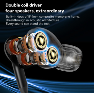 YSP15 BT5.3 Type-C Charging Interface Hanging Neckband Dual Dynamic Bluetooth Earphone