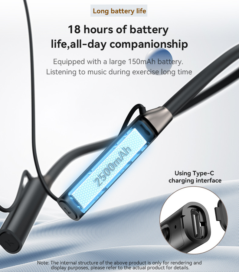YSP15 Hanging Neckband Dual Dynamic Bluetooth Earphone Details
