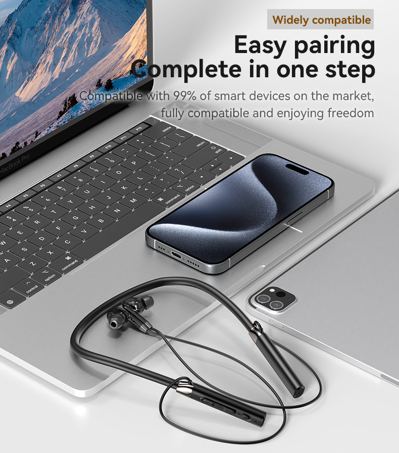 YSP15 Hanging Neckband Dual Dynamic Bluetooth Earphone Details