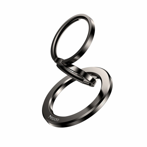 C206 Zinc Alloy 180 Degree Dlip And Fold Built-in N52 Double Ring Metal Folding Ring Phone Holder