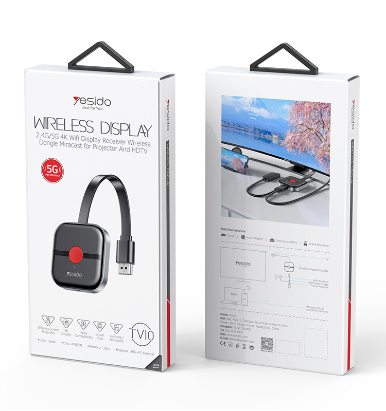 Yesido TV10 HD Wireless Screen Projector Packaging