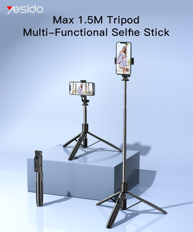 Yesido SF13 1.5M Tripod Selfie Stick