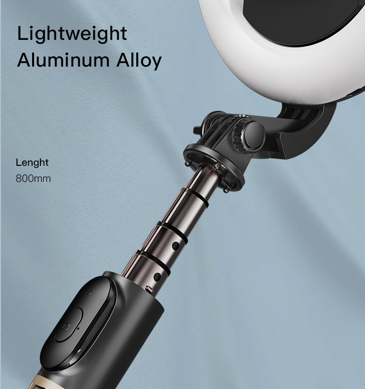 Yesido SF12 LED Ring Light Stand Selfie Stick Details