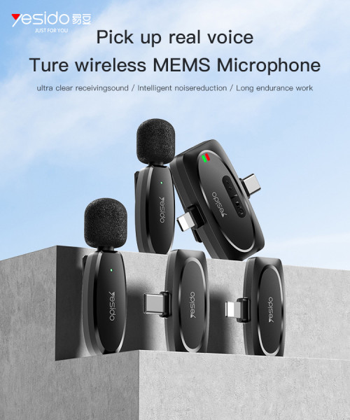 KR11 Portable Wireless Transmission 360 Pickup Voice Type-C Transmit Port Wireless MEMS Microphone