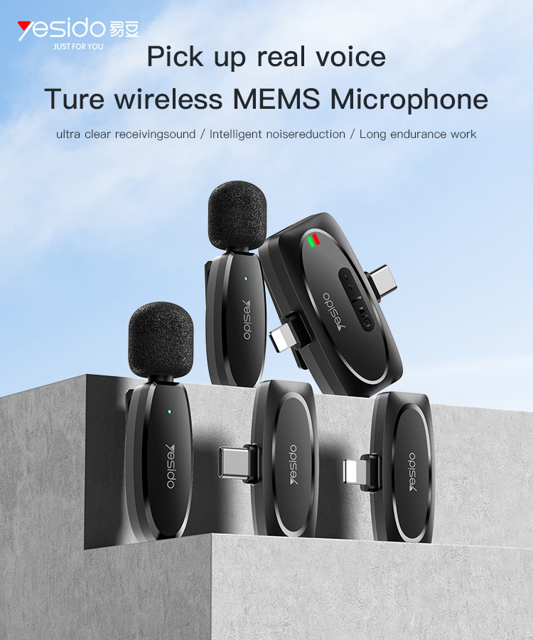 Yesido KR13 Type-C 2 Wireless MEMS Microphone