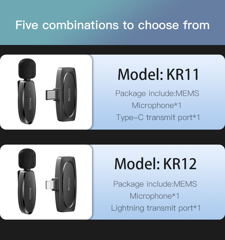 Yesido KR11 Wireless MEMS Microphone Details