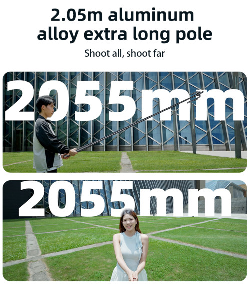 SF17 360 Handheld Panoramic Shot Selfie Stick 2.05M Bluetooth Remote Shooting Aluminum Alloy Tripod