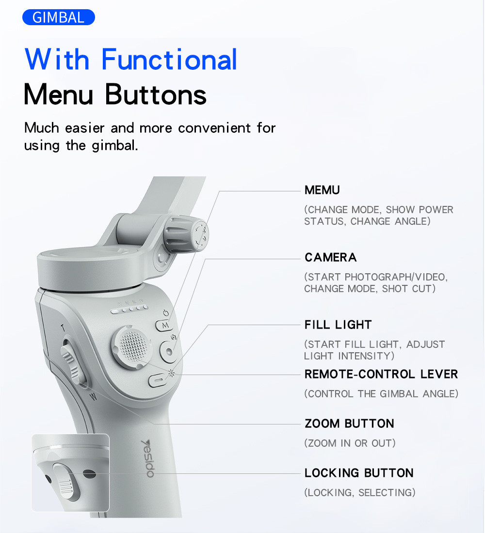 Yesido SF18 Auto Face Tracking Gimbal Tripod Details