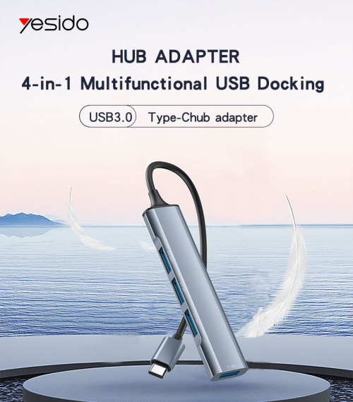 HB17 4In1 Four Ports Supports A Variety Of Usb Devices Type-C Laptop Docking Station