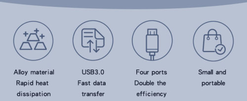 HB17 4In1 Four Ports Supports A Variety Of Usb Devices Type-C Laptop Docking Station