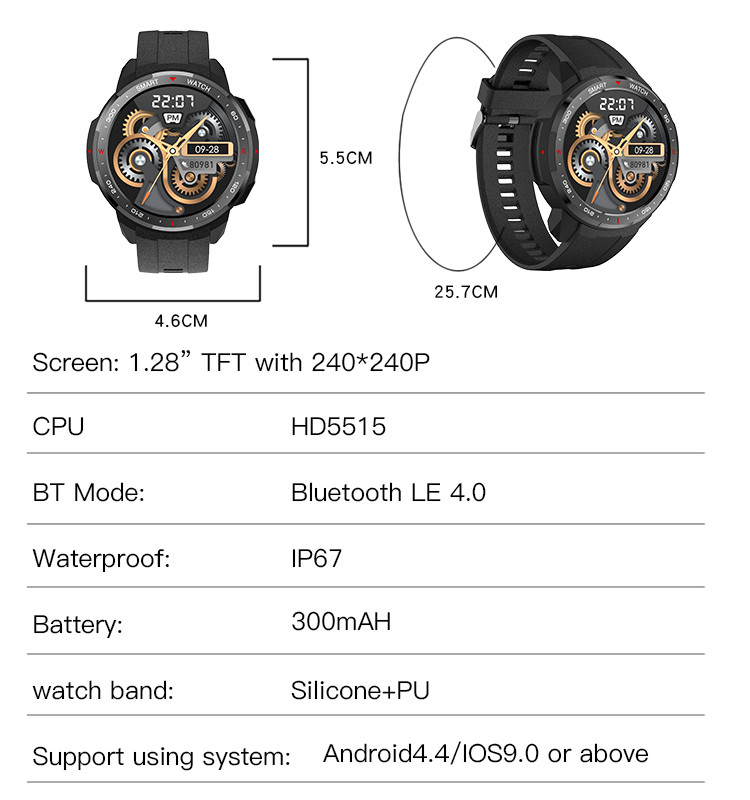 Yesido IO14 Sport Smart Watch Parameter