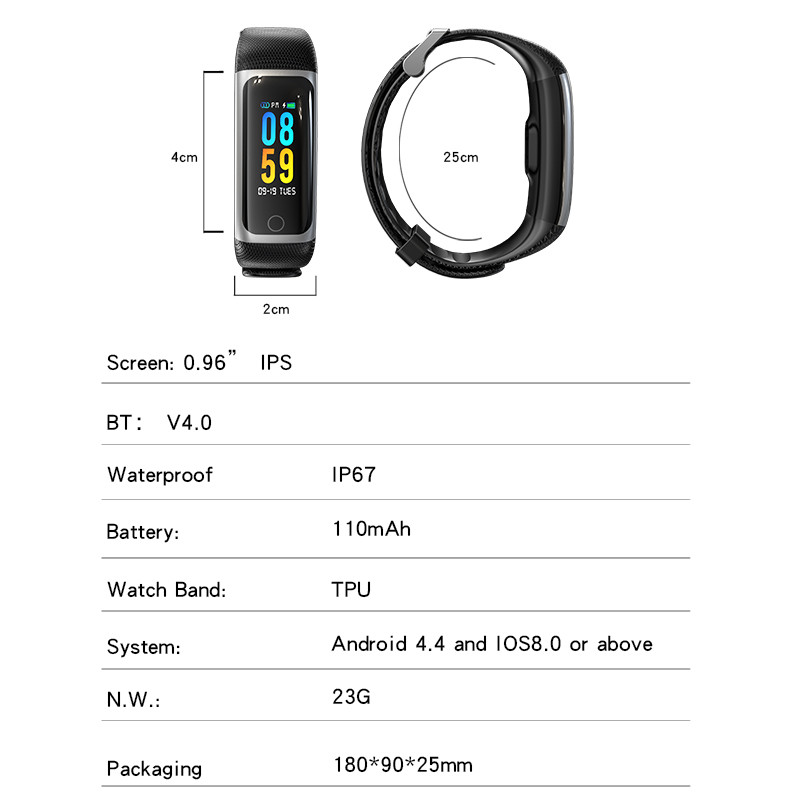 Yesido IO15 Multifunction Smart Watch Parameter