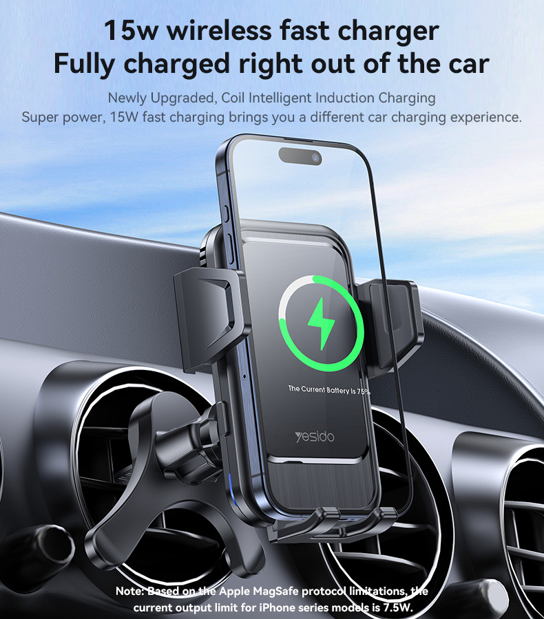 C312 Auto Alignment Wireless Charging Phone Holder Details