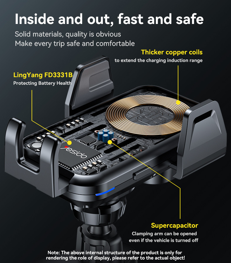 C312 Auto Alignment Wireless Charging Phone Holder Details