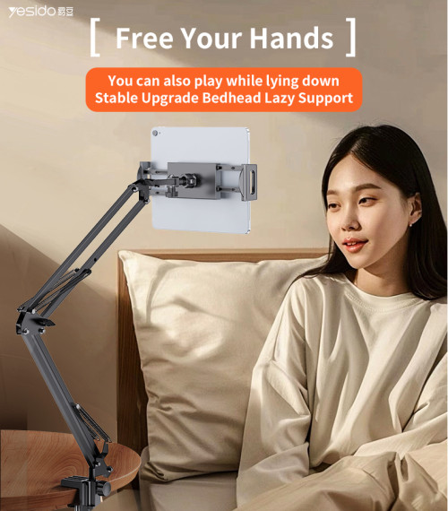 C296 360°Free Adjustment Multi-directional Folding Shaft Phone Holder | Desktop Lazy Man Stand