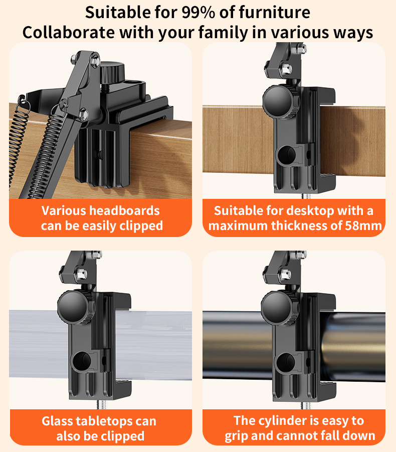 C296 Bed/Table Clip Using Phone Holder details