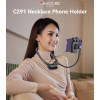 C291 High Quality Magnetic Connection Soft poem layer Liquid Silicone Necklace Phone Holder