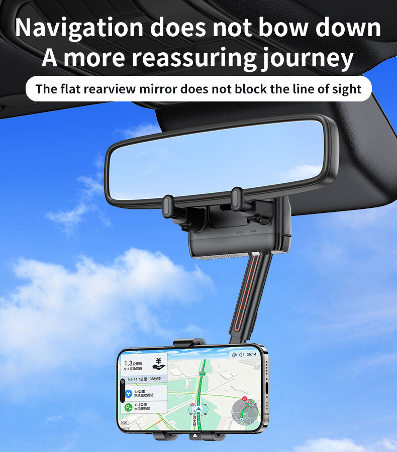 C265 Car Rearview Mirror Phone Holder