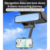 C265 360°Adjustable Rotation Length Adjustable Rearview Mirror Car Phone Holder