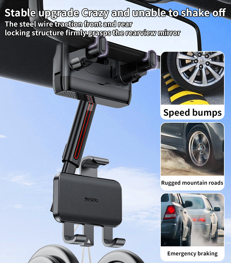 C265 Car Rearview Mirror Phone Holder Details