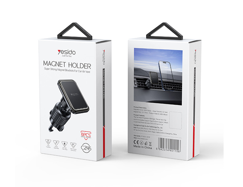 C245 Magnetic Air Vent Phone Holder Packaging