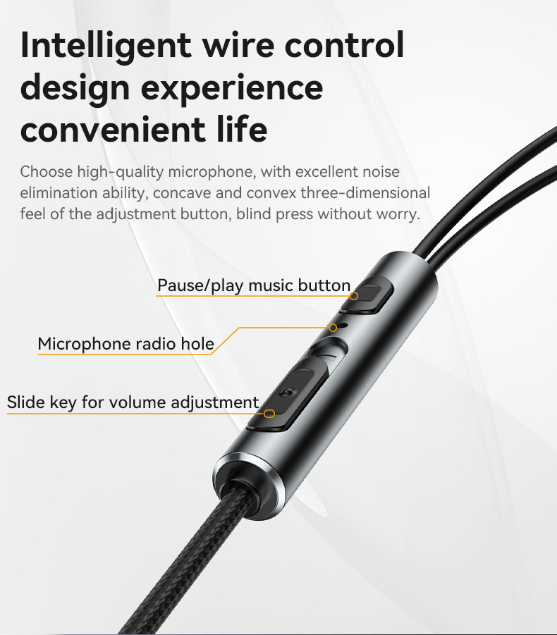 YESIDO YH41 Type-C Aluminum Alloy In-ear Wired Earphone Details