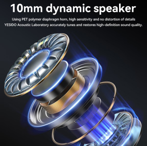 YH43 HIFI Lossless Sound Quality 10mm Dynamic Speaker Type-C Digital Interface In-ear Earphone