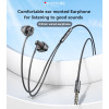 YH47 Aluminum Alloy HD microphone In-ear Earphone 3.5MM Interface Wired Headphones