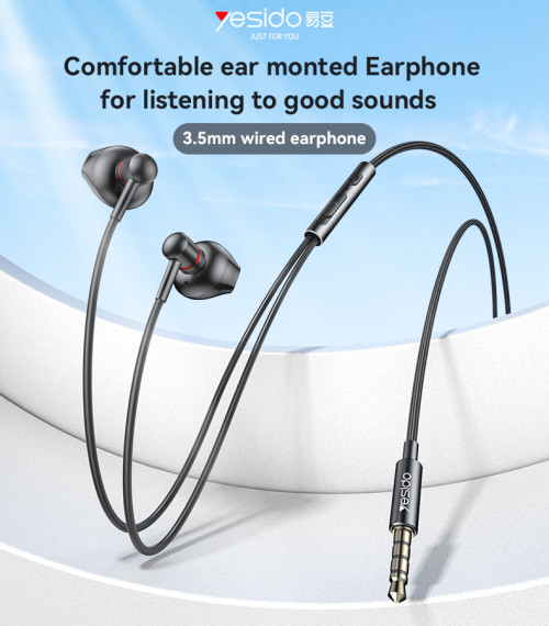 YH47 Aluminum Alloy HD microphone In-ear Earphone 3.5MM Interface Wired Headphones