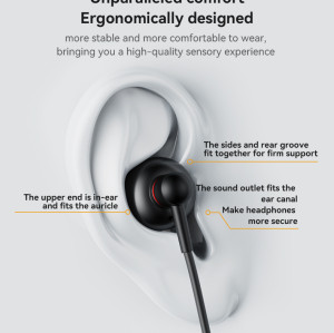 YH48 Aluminum Alloy In-ear Earphone With Remote Control IP Interface Wired Headphones