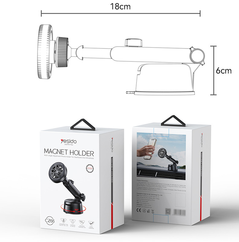 C266 Round Magnetic Phone Holder Packaging