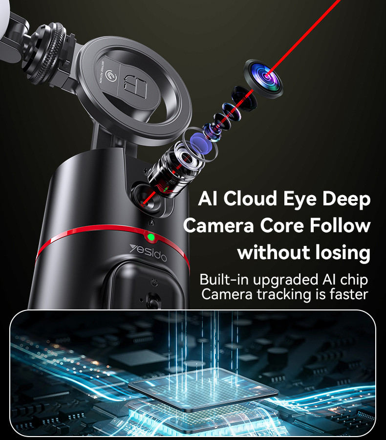 SF20 Magnetic Auto Face Tracking Gimbal Selfie Stick Details