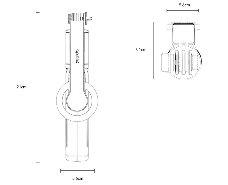 SF19 Magnetic Tripod Leg Selfie Stand Details