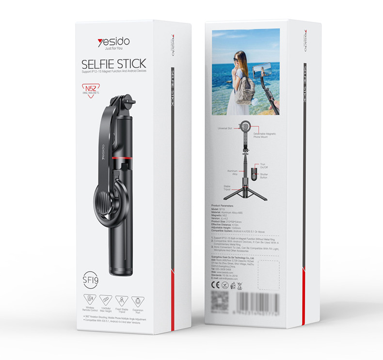 SF19 Magnetic Tripod Leg Selfie Stand Packaging