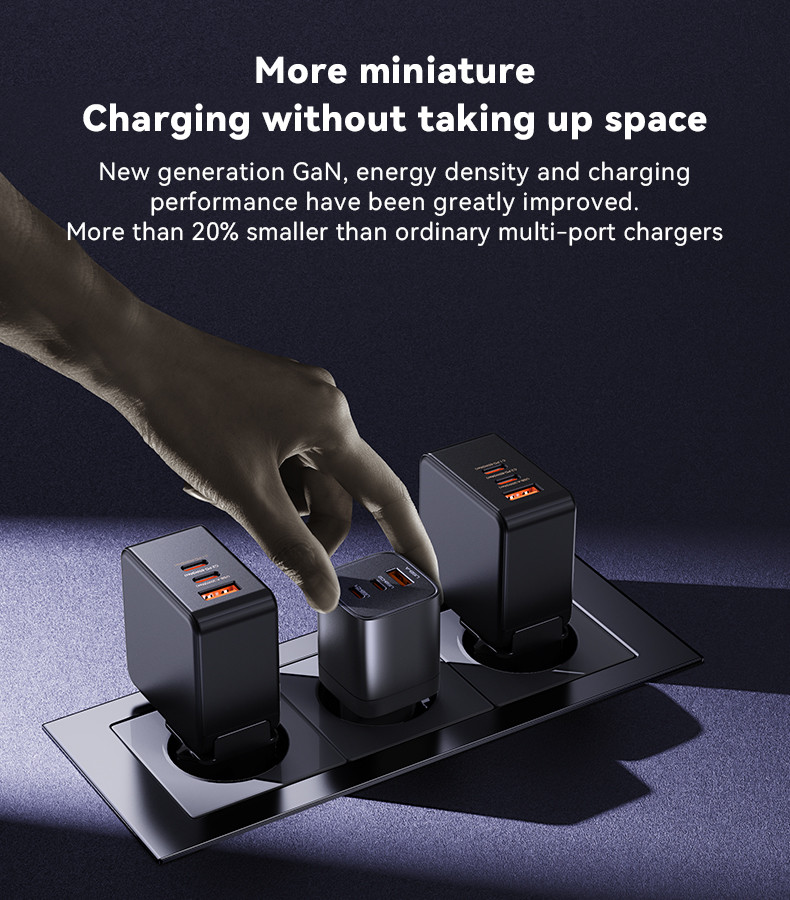 YC65 EU 65W GaN Fast Charging Charger(USB+Type-C+Type-C Port) Details