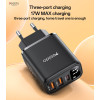 YC67 Three Charging Ports 17W MAX Charging Smart Digital Display EU Digita Fast Charger