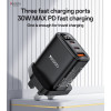YC88 PD 30W Fast Charging 2*TC & USB Three Ports Smart Digital Display UK Standard Fast Charger