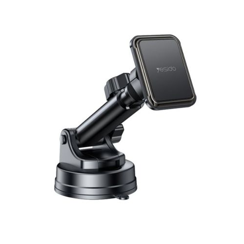 C263 360 Rotating Base Strong Suction Cup Telescopic Clamp Arm Design Car Magnetic Phone Holder